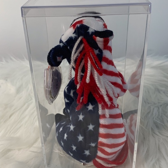 Ty (14) Lefty 2000 Beanie Babies Plush with Red, White, and Blue Stars - Picture 13 of 15